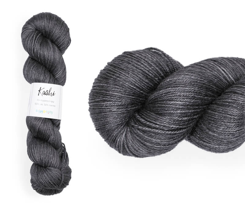 Hand-dyed, 50% silk / 50% superwash merino yarn. Colourway: In the Shadow. 4ply. Smooth and soft with a stunning silk sheen. This yarn knits up beautifully for shawls and wraps. It can also be used for garments, scarves, hats, baby clothes, or other 4ply knitting.