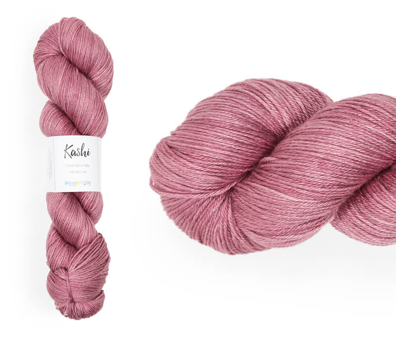 Hand-dyed, 50% silk / 50% superwash merino yarn. Colourway: Vintage Pink. 4ply. Smooth and soft with a stunning silk sheen. This yarn knits up beautifully for shawl and wraps. It can also be used for garments, scarves, hats, baby clothes or other 4ply knitting.