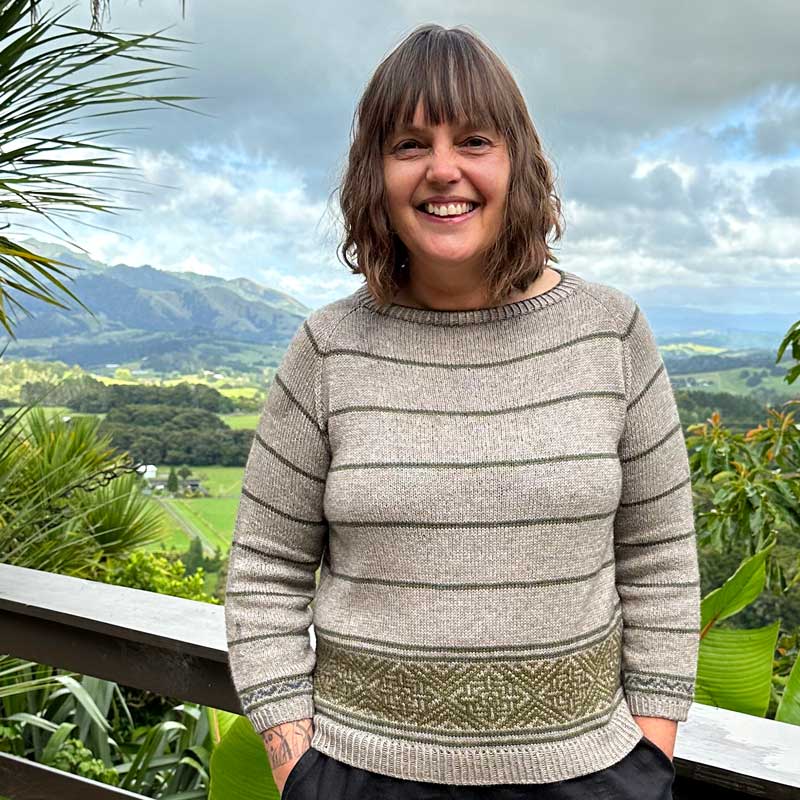 Kit for Lineal, designed by Rachel Illsley/Unwind Knitwear Yarn – Mardi Beautiful, luxury blend of 20% yak / 20% silk / 60% superwash merino.