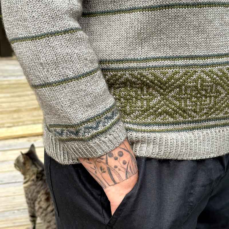 Kit for Lineal, designed by Rachel Illsley/Unwind Knitwear Yarn – Mardi Beautiful, luxury blend of 20% yak / 20% silk / 60% superwash merino.