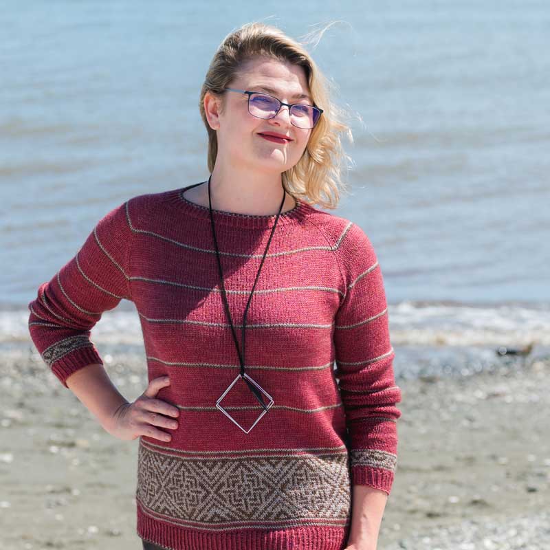 Kit for Lineal, designed by Rachel Illsley/Unwind Knitwear Yarn – Mardi Beautiful, luxury blend of 20% yak / 20% silk / 60% superwash merino.