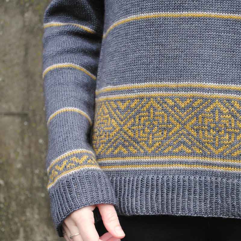 Kit for Lineal, designed by Rachel Illsley/Unwind Knitwear Yarn – Mardi Beautiful, luxury blend of 20% yak / 20% silk / 60% superwash merino.
