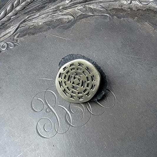 Ancient Geometry Circle Stud Button