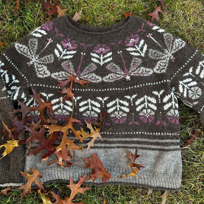 Happy-go-knitty Dragonfly Kit, hand dyed 100% pure Corriedale wool, 4ply. Brown colourway