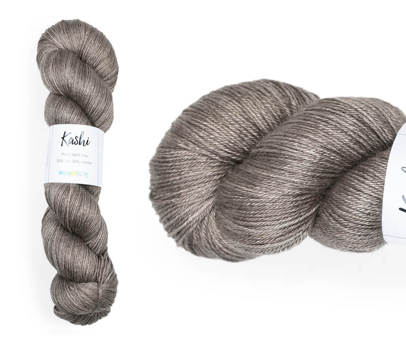 Hand-dyed, 50% silk / 50% superwash merino yarn. Colourway: Endless Pine Trees. 4ply. Smooth and soft with a stunning silk sheen. This yarn knits up beautifully for shawls and wraps. It can also be used for garments, scarves, hats, baby clothes, or other 4ply knitting. 