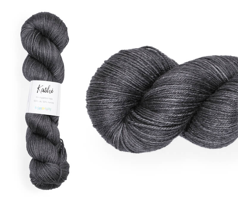 Hand-dyed, 50% silk / 50% superwash merino yarn. Colourway: In the Shadow. 4ply. Smooth and soft with a stunning silk sheen. This yarn knits up beautifully for shawls and wraps. It can also be used for garments, scarves, hats, baby clothes, or other 4ply knitting. 