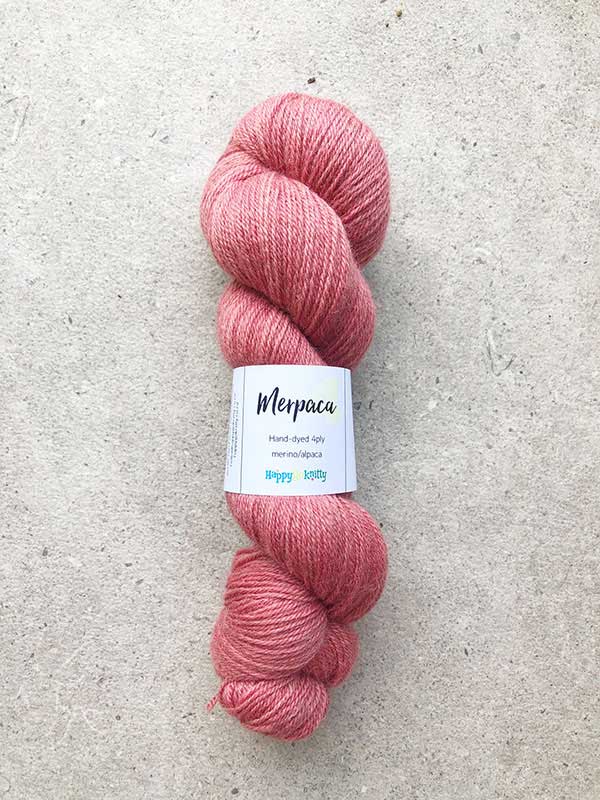 Hand-dyed yarn, 80% merino / 20% alpaca. Colourway: Bloody Mary. Available in 4ply and 8ply. A wonderful artisan yarn spun here in NZ - merino blended with alpaca. Worsted spun. Beautiful for stranded and fair isle knitting. Suitable for garments, hats, scarves, mittens, and big, cosy shawls. 