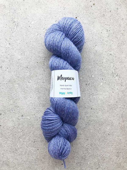 Hand-dyed yarn, 80% merino / 20% alpaca. Colourway: Promise of Love. Available in 4ply and 8ply. A wonderful artisan yarn spun here in NZ - merino blended with alpaca. Worsted spun. Beautiful for stranded and fair isle knitting. Suitable for garments, hats, scarves, mittens, and big, cosy shawls.