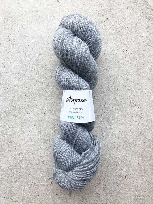Hand-dyed yarn, 80% merino / 20% alpaca. Colourway: West Coast Granite. Available in 4ply and 8ply. A wonderful artisan yarn spun here in NZ - merino blended with alpaca. Worsted spun. Beautiful for stranded and fair isle knitting. Suitable for garments, hats, scarves, mittens, and big, cosy shawls.