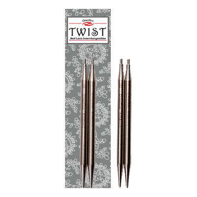 These 10 cm precisely-machined, lace tips are made of surgical-grade stainless steel, with the size laser imprinted on each tip.TWIST tips can be used with TWIST red cables or SPIN nylon cables. Available in several sizes. Buy from Happy go Knitty!