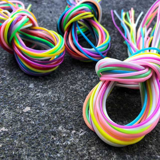 Very useful when putting stitches on hold for sleeves or add to the cables to extend the length when trying on for size. Bundle of 10 in mixed colours. 1m long silicon tubes.