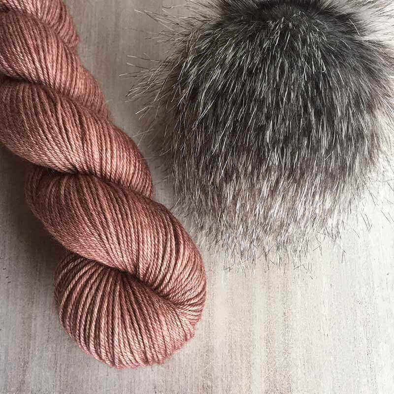 Twist and Slouch Beanie Kit Rosy Cheeks + Silver Fox Happygoknitty